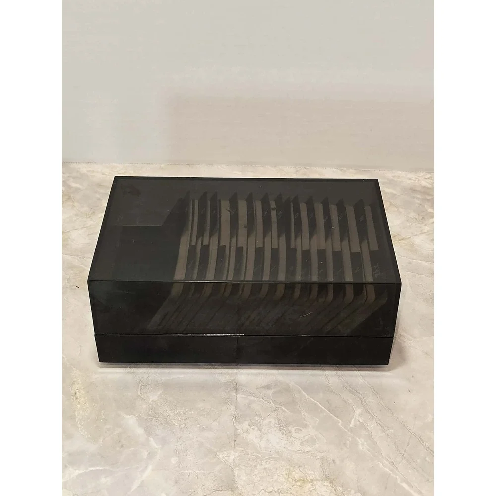 Rolodex Vintage Black Desktop Card File Organizer A-Z Index Box GUC‎ Retro